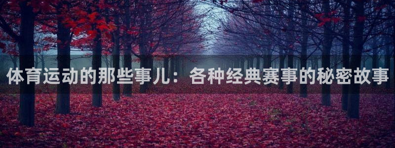 杏鑫体育注册平台：体育运动的那些事儿：各种经典赛事的秘密故事